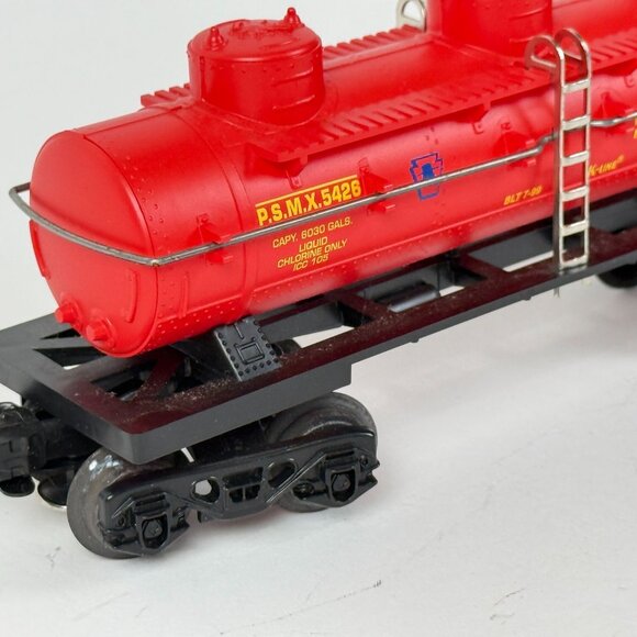 K-Line Electric Train O/027 Gauge PRR Triple Dome Tank Car P.S.M.X. 5426 - Picture 5 of 10
